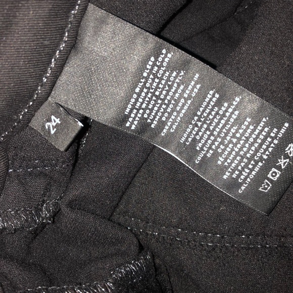 J BRAND Super Skinny velveteen Velvet pants soft stretchy fitted black EUC Sz 24 - Picture 5 of 5